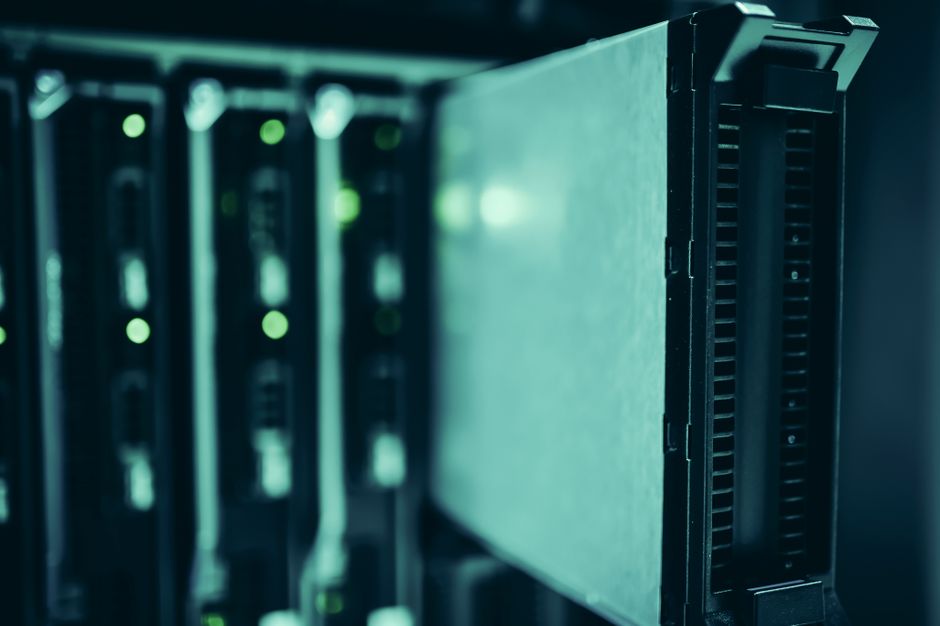 Server racks in a data center